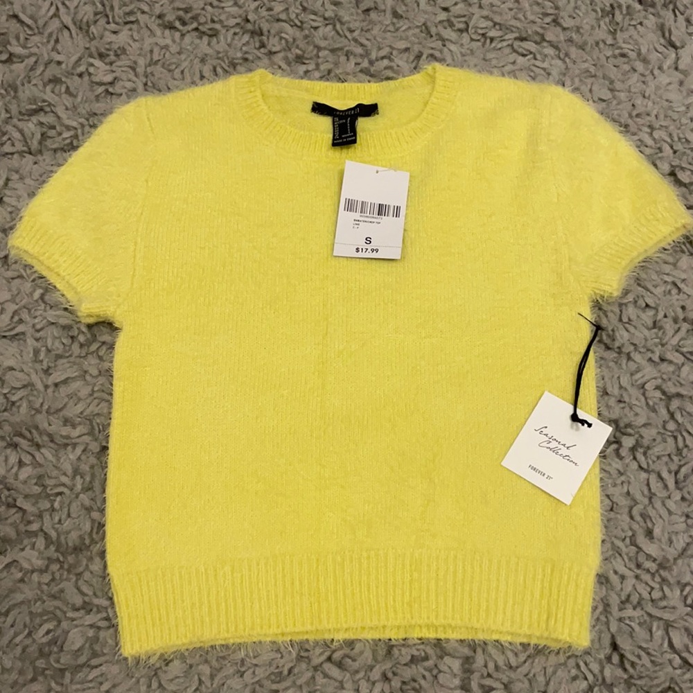 Yellow sweater top